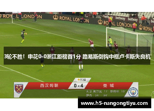 3轮不胜！申花0-0浙江距榜首1分 路易斯倒钩中框卢卡斯失良机